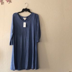 Style$Co Blue dress with mid length sleeve size L